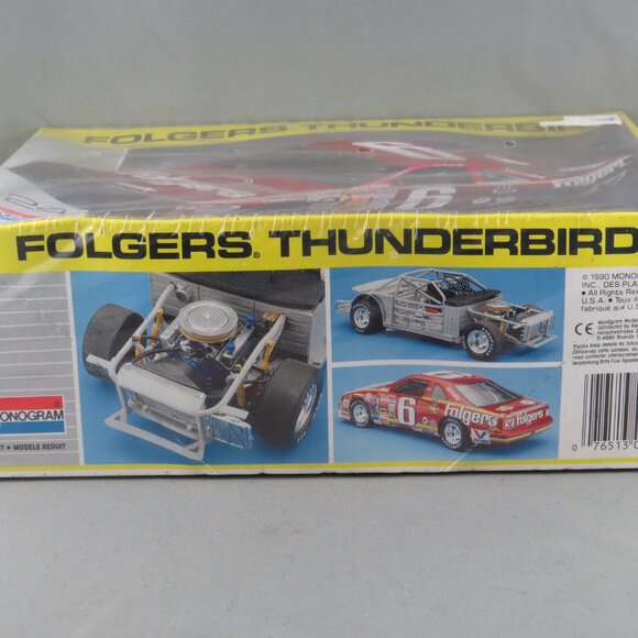 Vintage Nascar Model Car - Folgers Thunderbird by Monogram - 1/24 New in Box - Picture 4 of 8